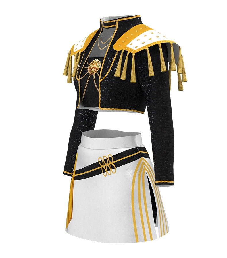 Kpop Mira Costume Golden Party Dress Up Outfit Halloween Cotume