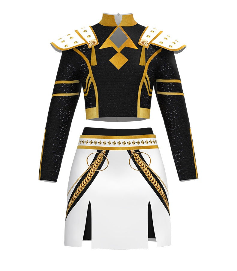Black Zoey Costume Golden Stage Performance Oufit For Party Cosplay and Halloween Cosplay