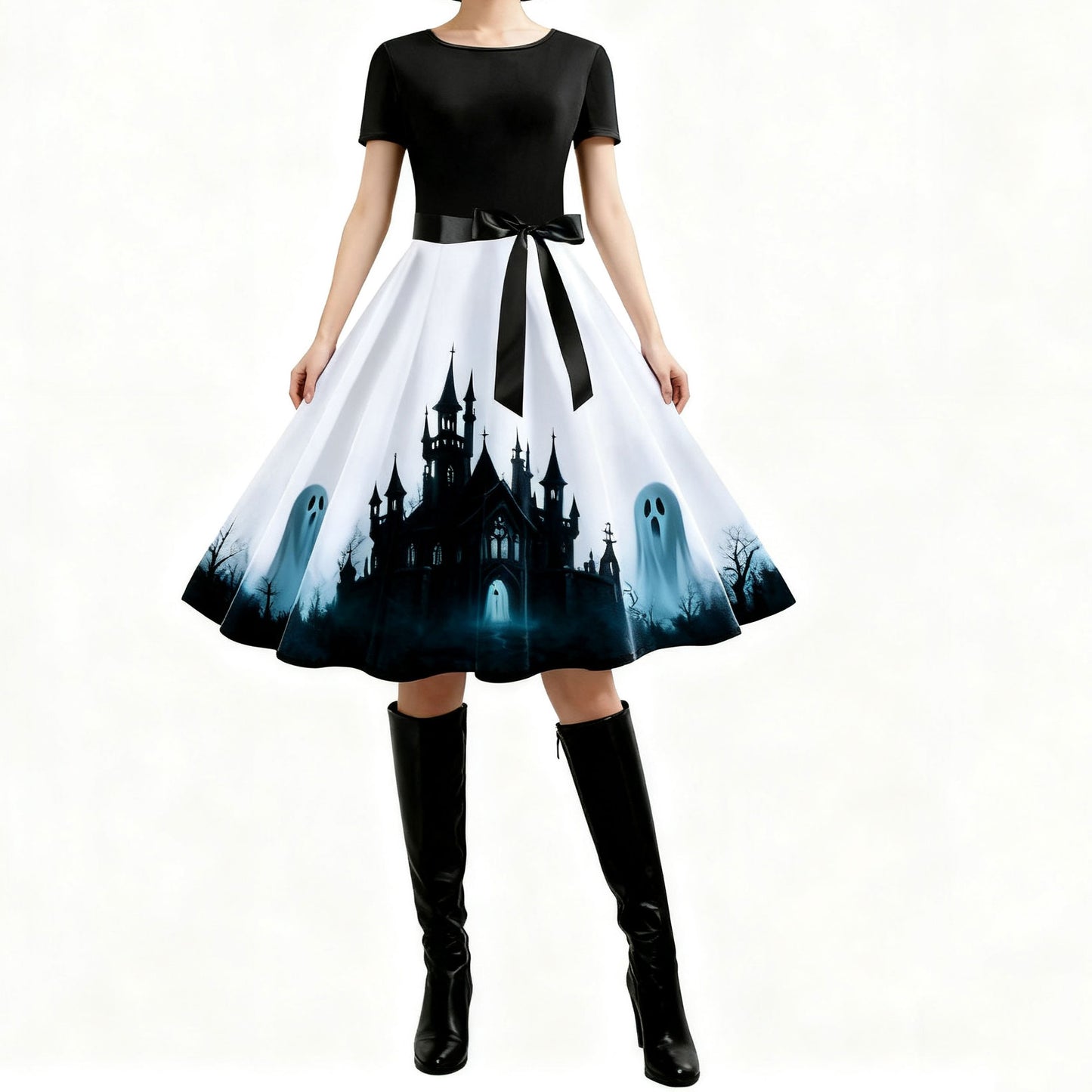 Adult Ghost Dress Daily Wear Women Holiday Cosplay Outfit Halloween Costume