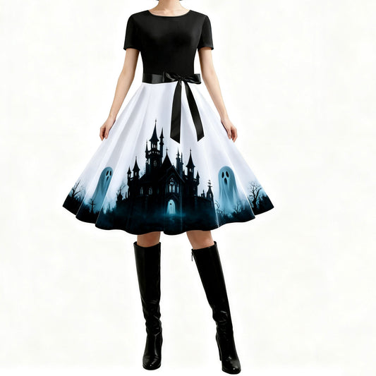 Adult Ghost Dress Daily Wear Women Holiday Cosplay Outfit Halloween Costume