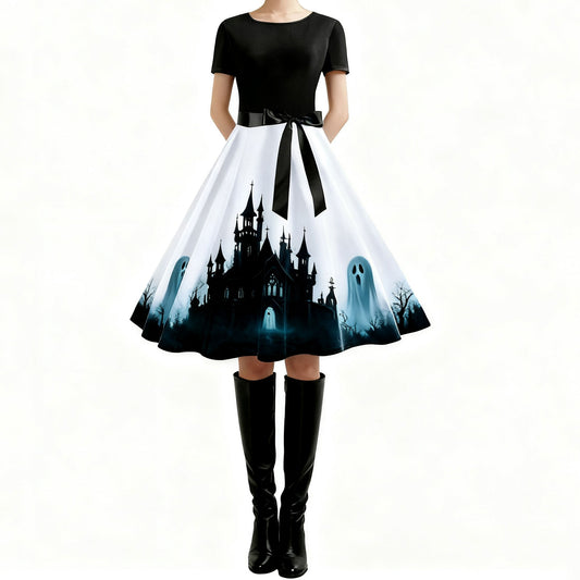 Adult Ghost Dress Daily Wear Women Holiday Cosplay Outfit Halloween Costume