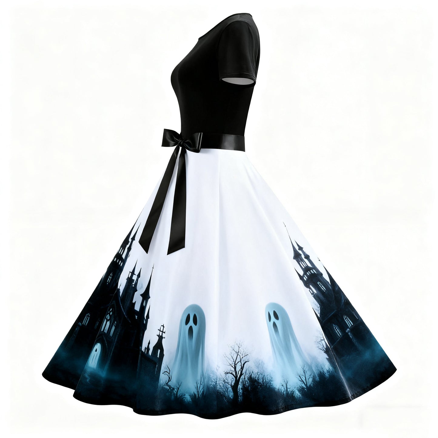 Adult Ghost Dress Daily Wear Women Holiday Cosplay Outfit Halloween Costume