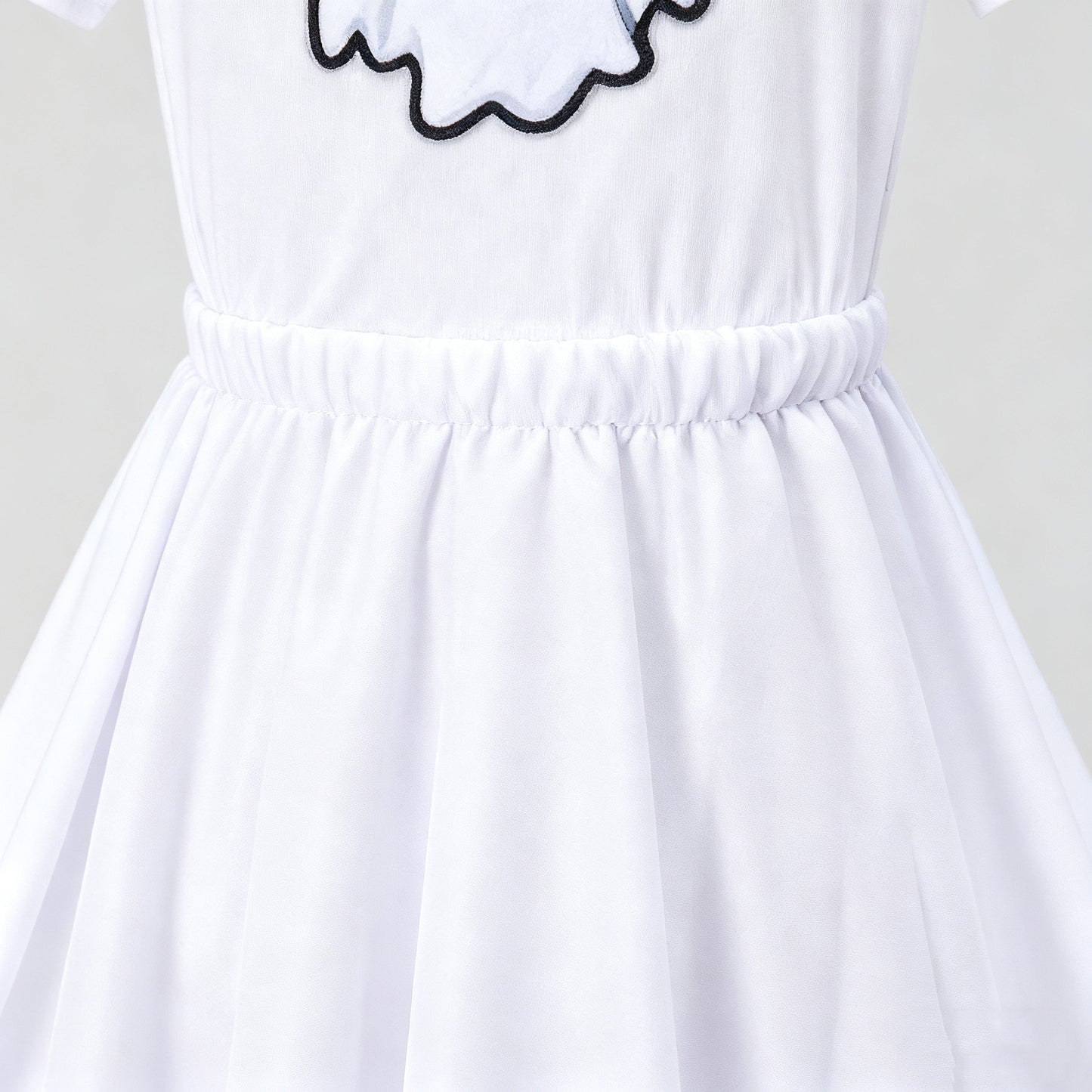 Kids Ghost Dress White Ghost Printing Dress Halloween Ghost Cosplay Costume