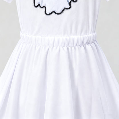 Kids Ghost Dress White Ghost Printing Dress Halloween Ghost Cosplay Costume