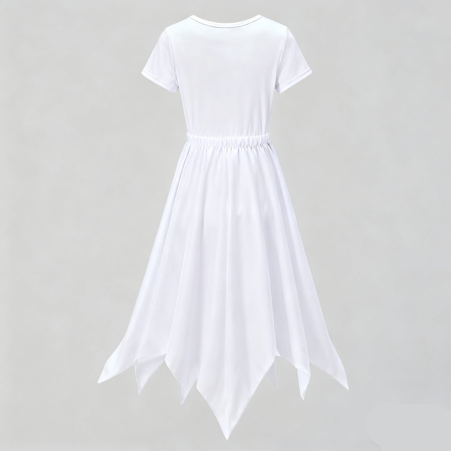 Kids Ghost Dress White Ghost Printing Dress Halloween Ghost Cosplay Costume