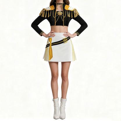 Kpop Mira Costume Golden Party Dress Up Outfit Halloween Cotume