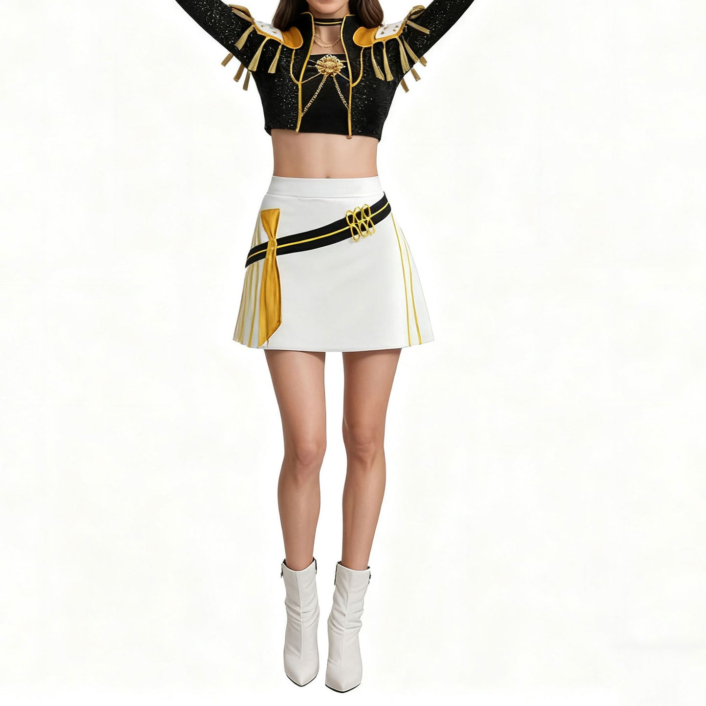 Kpop Mira Costume Golden Party Dress Up Outfit Halloween Cotume