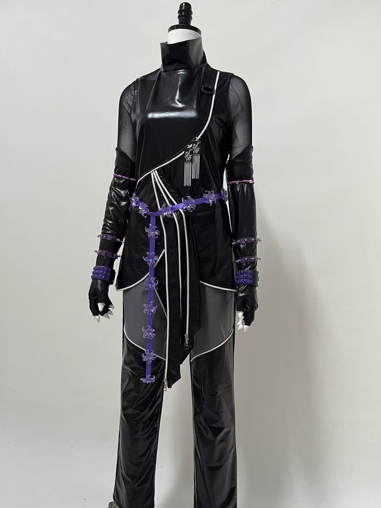 K-Pop Mira Costume Black Battle Suit Set Child and Adult Hallowen Costumes