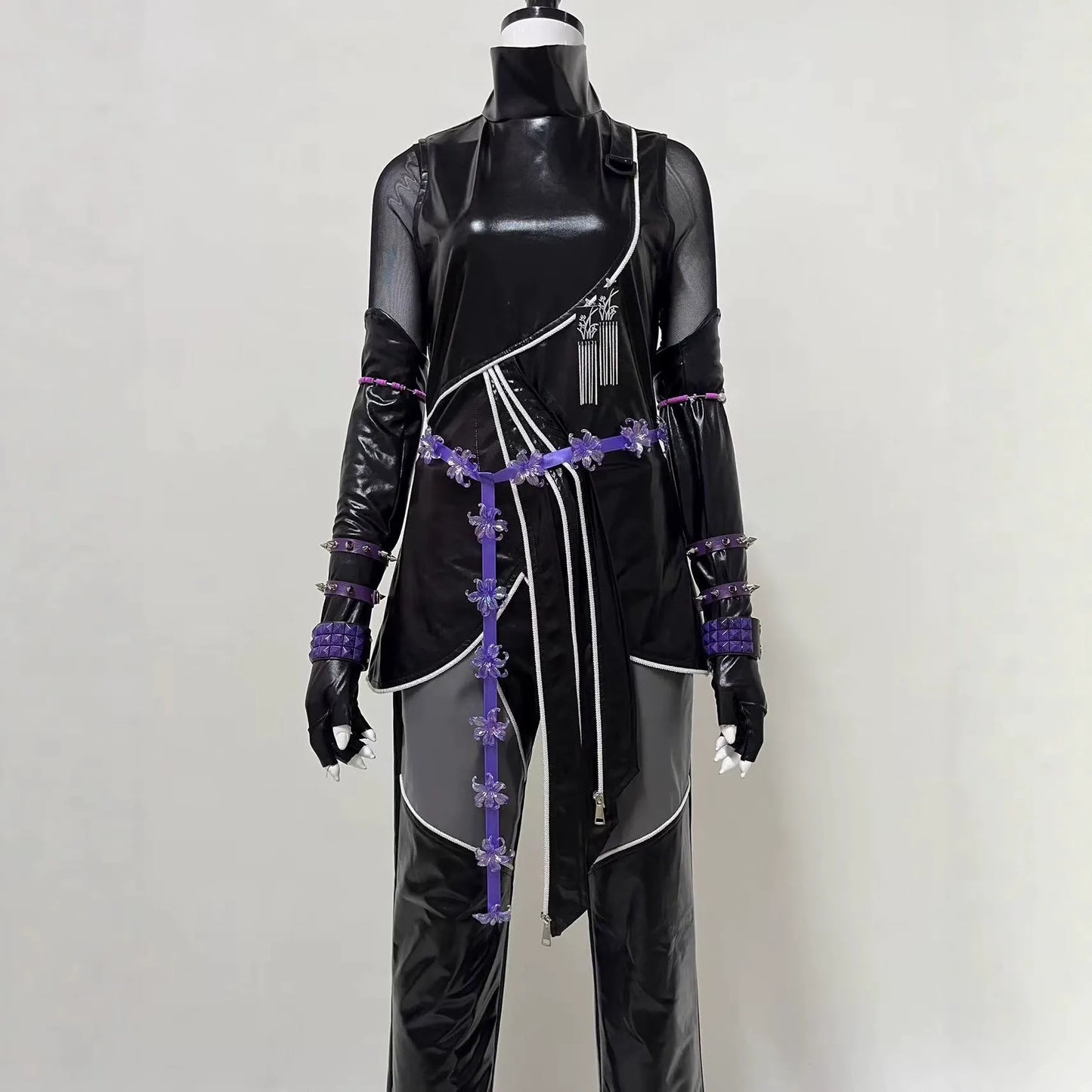K-Pop Mira Costume Black Battle Suit Set Child and Adult Hallowen Costumes