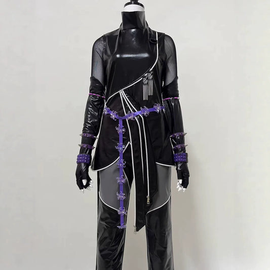 K-Pop Mira Costume Black Battle Suit Set Child and Adult Hallowen Costumes